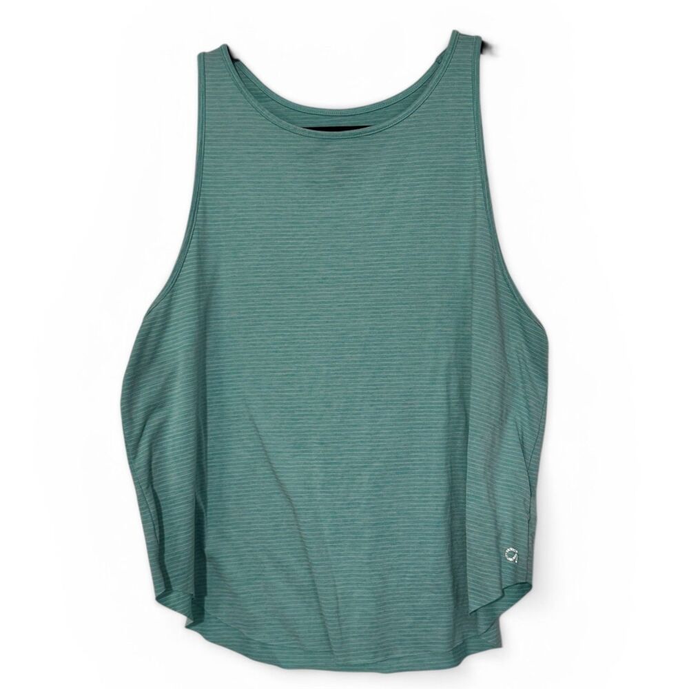 GapFit Breathe Mint Green & White Striped Workout Tank  Lightweight, Breathable